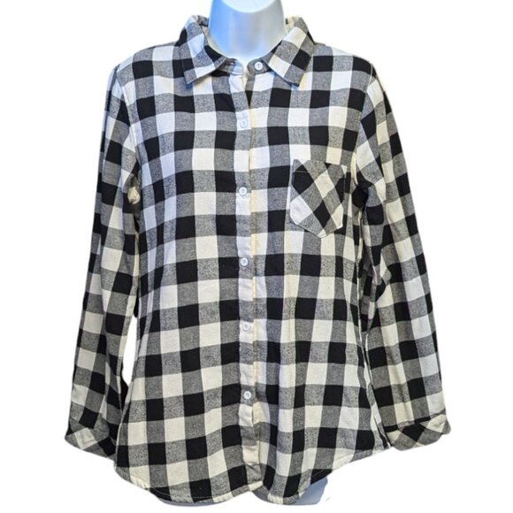 Korus Apparel Shacket Sherpa Lined Plaid Flannel Jacket Women's Size Medium - Picture 2 of 6